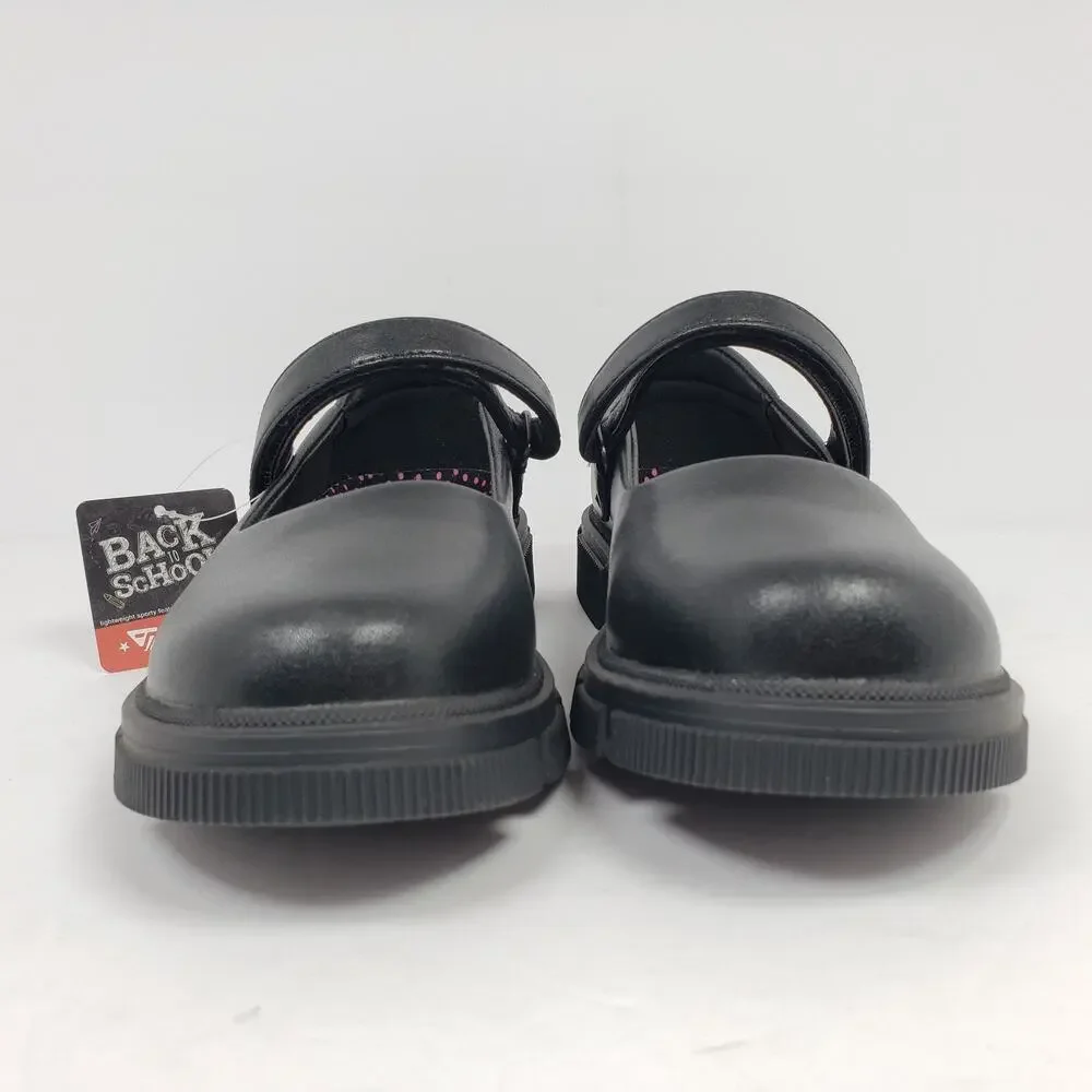 Jabasic Back To School Girls Size 4Y Black Uniform Chunky Mary Jane Shoes